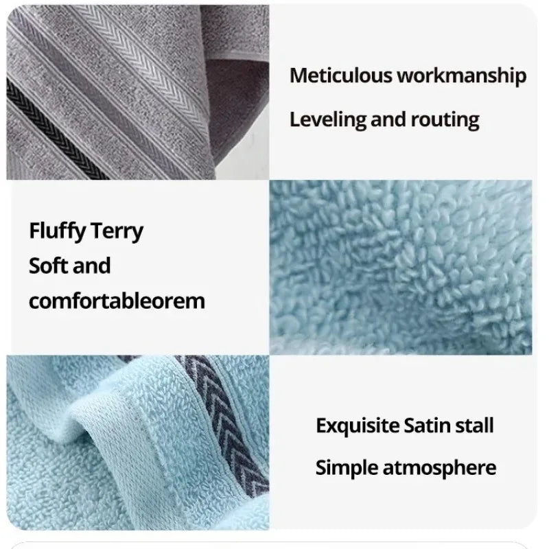serviette bain coton polyester rayures modernes gris bleu rose rapide absorption durable