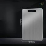 planches découper acier inoxydable surface brossée moderne trou accrochage durable alimentaire