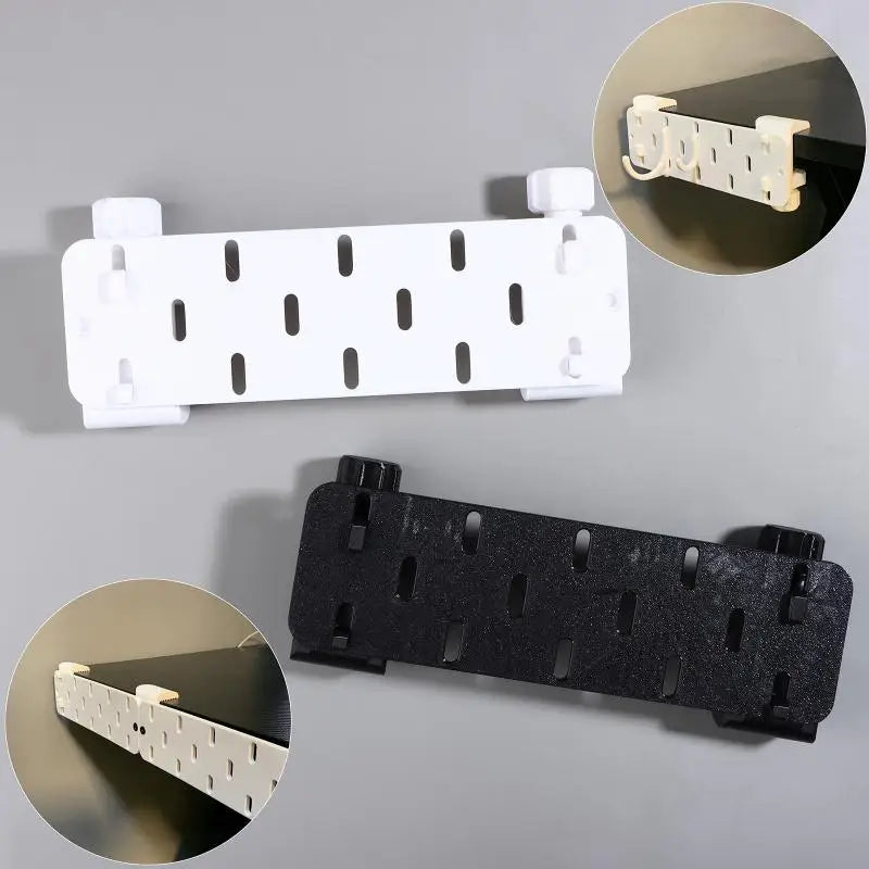 support mural blanc noir clips magnétiques grille perforations outils organisation pratique fonctionnel