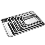 assiettes rectangulaires argentées lisses modernes grande taille service rangement maison