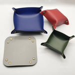 plateau rangement pliable simili cuir clés bijoux accessoires moderne