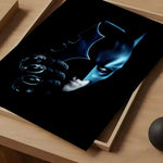 affiche murale batman bleu noir rouge contemporaine décoration mur école maison bar