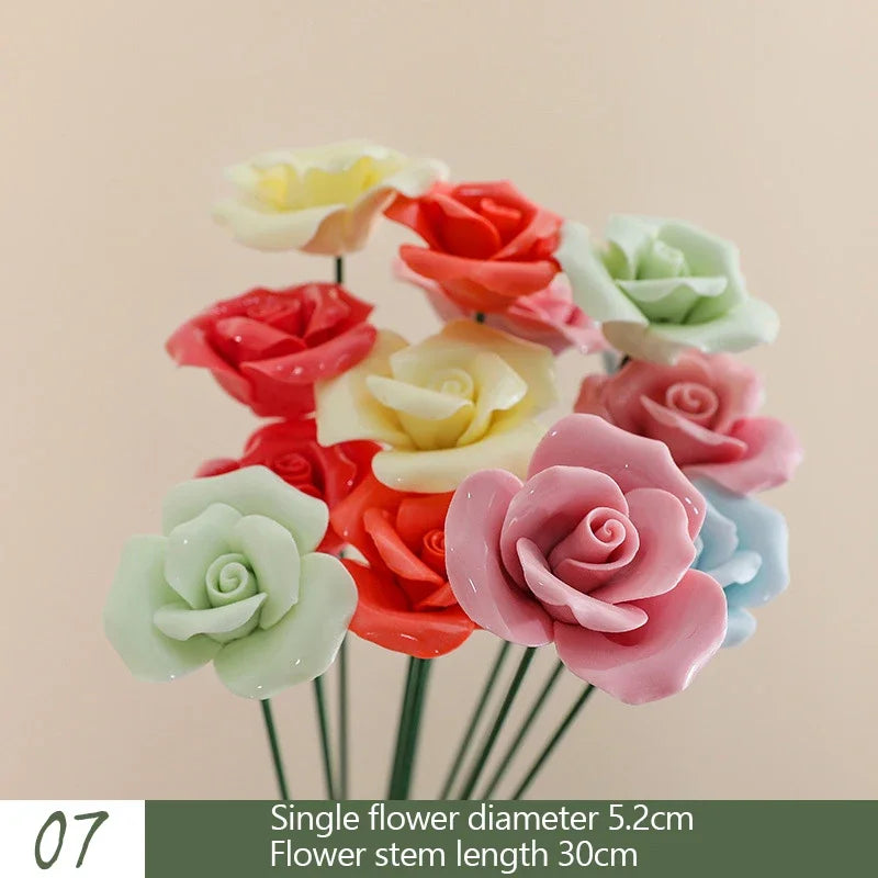 bouquet artificiel fleurs roses tulipes feuilles vertes moderne décoration intérieure anniversaire nouvelle année chinoise