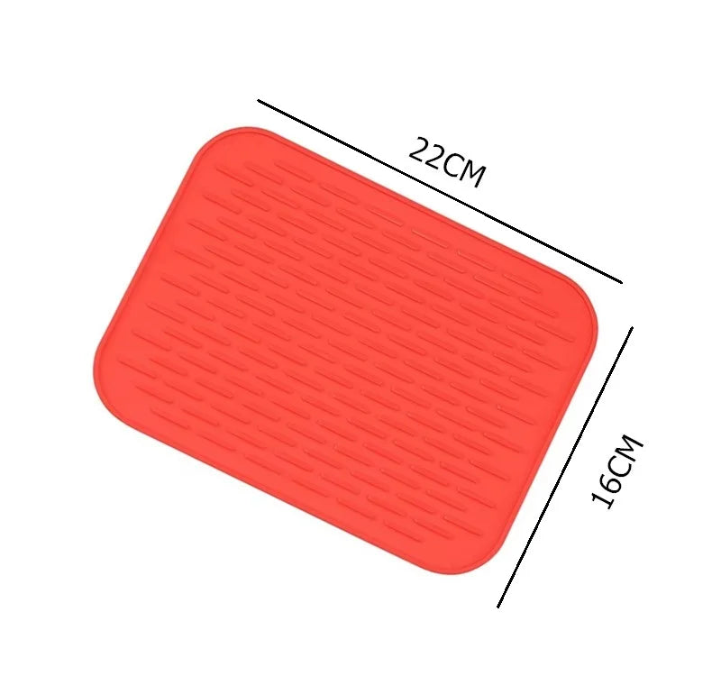tapis protection silicone respectueux environnement moderne rayures horizontales vert clair bleu orange gris