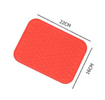 tapis protection silicone respectueux environnement moderne rayures horizontales vert clair bleu orange gris