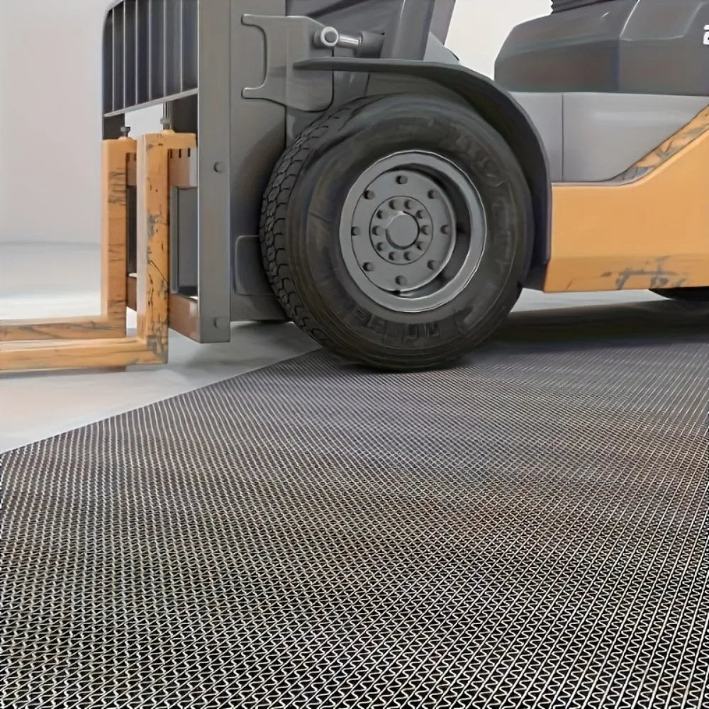 tapis gris moderne triangles relief adhésif imperméable résistant extérieur salle bain sport