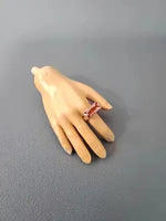 Bague miniature poupée 1/6 pierres précieuses boîte rangement décorative rouge