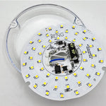 module lumineux ventilateur led blanc blanc chaud neutre moderne vis fixations