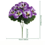 bouquets artificiels fleurs simples classiques rouge blanc rose jaune violetintérieur décoration maison fête