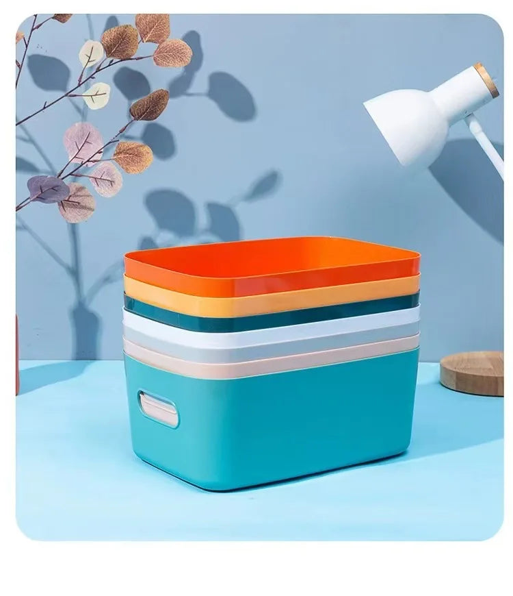 boîtes rangement réutilisables orange bleu rose gris modernes poignées