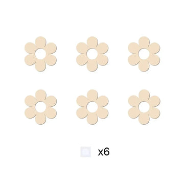 décorations murales fleurs bois brut deco enfant couleurs pastel fixations mur anniversaire mariage