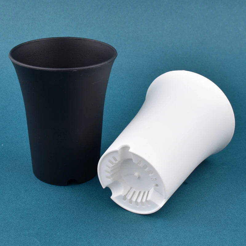 pot fleurs plastique moderne blanc noir plante intérieure décoration jardin