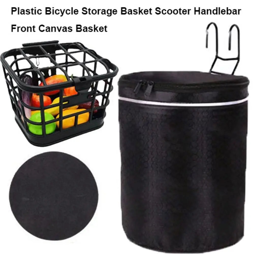 panier vélo noir sac toile ventilé clips moderne transport affaires déplacement