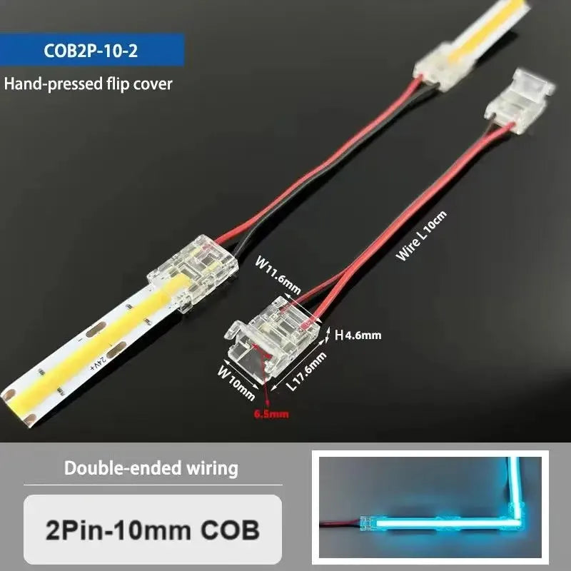 connecteurs led blanc jaune vert bleu 5v 48v 5mm 8mm 10mm clips transparents modernes