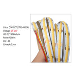 ruban led blanc lisse moderne adhésif contrôleur câbles 2700k 4000k 6500k 24v dimmable