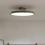 lampe led moderne minimaliste rond fer marron vert beige variable sans télécommande