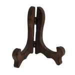 présentoir support bois marron foncé texture naturelle moderne assiettes pliant cuisine décoration