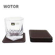 dessous verre cuir imperméable marron noir protection table moderne élégant stable transparent