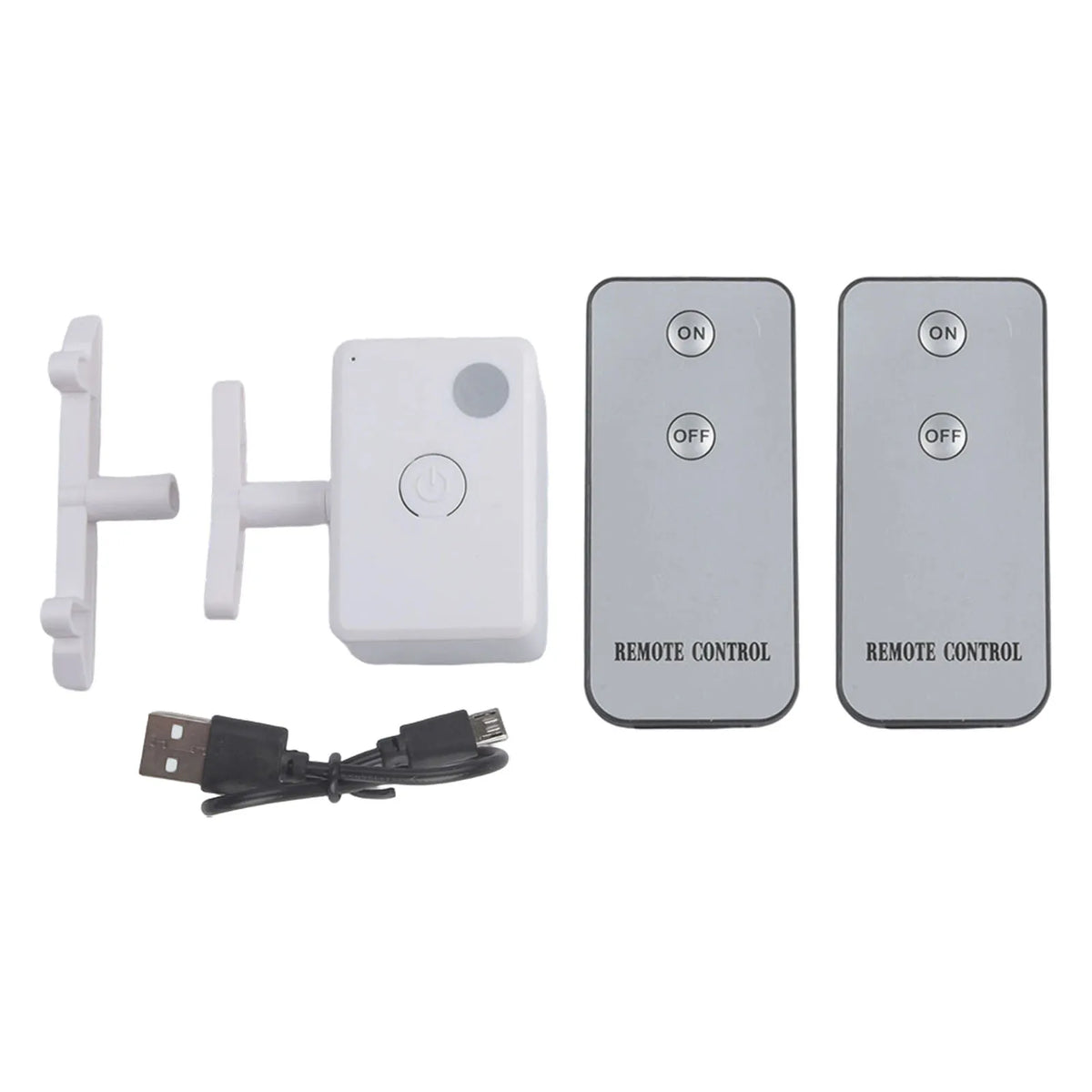 interrupteur distance sans fil moderne deux télécommandes contrôle éclairage blanc gris clair