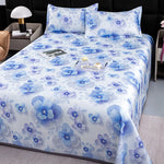 drap lit complet fleurs classique vert clair bleu clair beige violet rose adultes chambre
