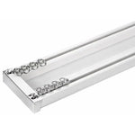 Rail pour rideau double compact aluminium noir