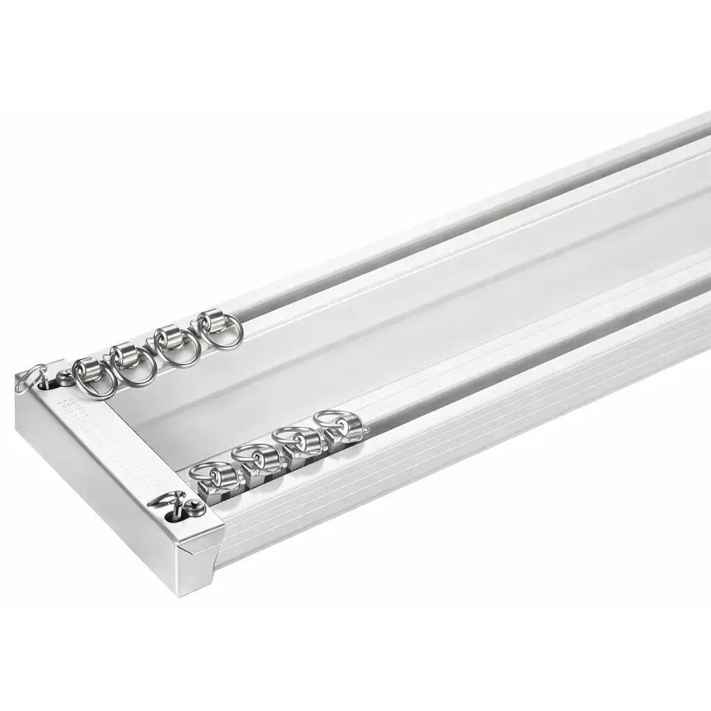 Rail pour rideau double compact aluminium noir