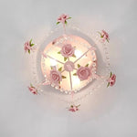 lampe rose fleurs relief translucides romantique chambre fille salon couloir