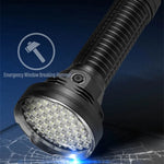lampe torche rechargeable led noire robuste camping outdoor 55led 50w