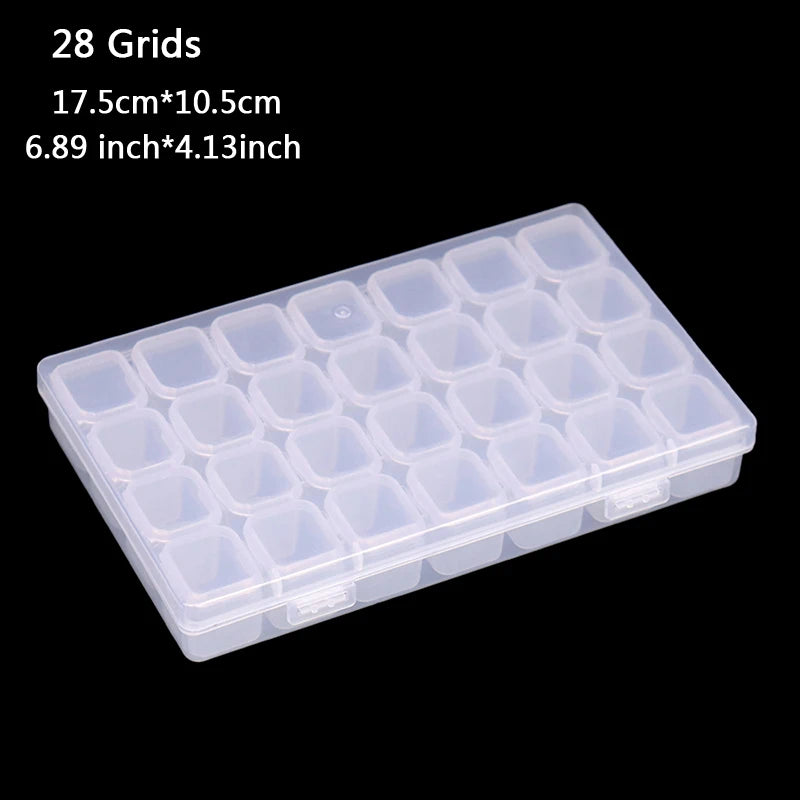 boîtes rangement transparentes modernes 28 56 compartiments clips fermeture artisanat broderie