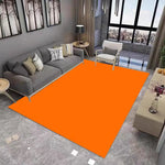 tapis orange unicolore moderne salon polyester 80x120cm 50x160cm dessin animé aubusson