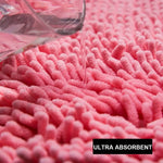 tapis bain demi circulaire chenille douce animaux compagnie salle bain moderne