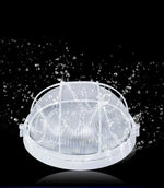 applique murale blanche classique rayures verticales lampe extérieure jardin cour véranda moderne