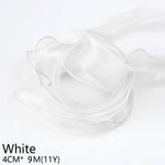 rubans dentelés organza polyester coloris unis 10m élégants mariage décoration bricolage bouquet