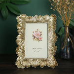 cadre photo or argent feuillages relief classique baroque 4x6 5x7 6x8
