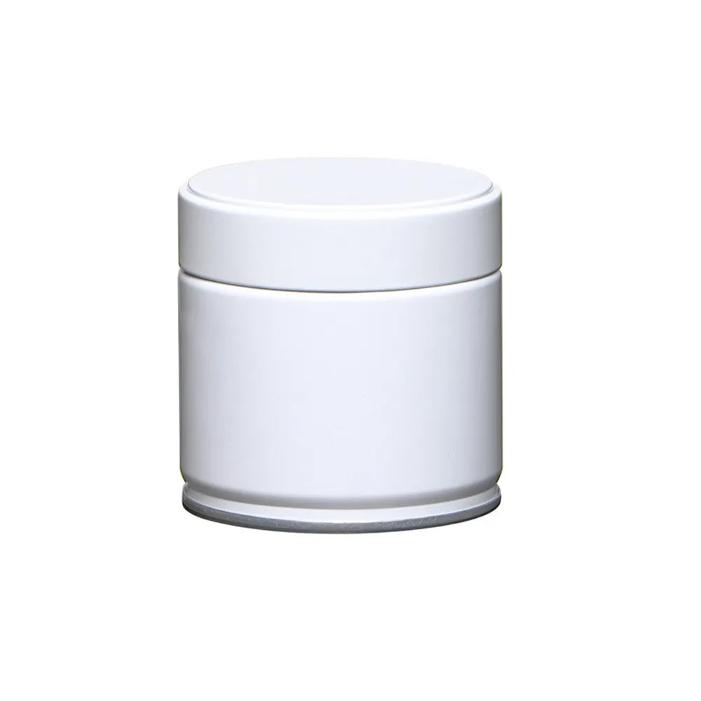 boîtes thé rondes modernes couleurs blanc rouge orange minimaliste résistantes humidité maison voyages