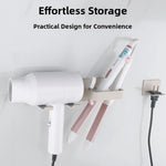 support mural anti dérapant porte sèche cheveux moderne finition inoxydable blanc noir doré