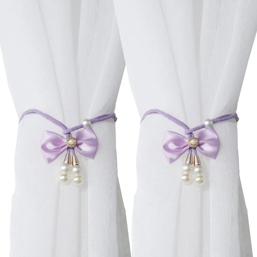 rideaux rubans noyau noir rose bleu violet adhésifs classiques satinés