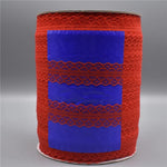 ruban dentelle fine blanc bleu rouge rose violet beige 28mm mariage décoration classique��