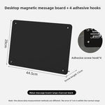 tableau magnétique blanc noir moderne magnets papier stylo documents