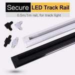rails traînée led blanc noir lisses modernes connecteurs adaptateurs ampoules led