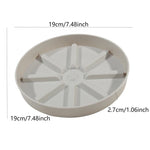 assiettes jardin rayées résine moderne vert gris blanc robustes poignées intérieur extérieur