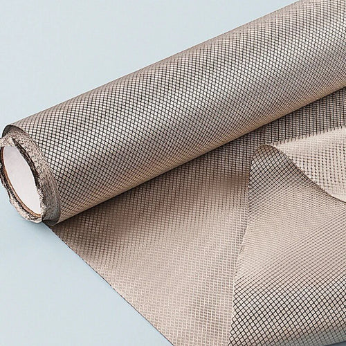tissu radiation proof gris clair beige maille fine moderne antidérapant respirant plaid tissu brocart