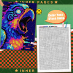 puzzle coloriage numero pixel art moderne multicolore instructions incluses 24 feuilles numérotées
