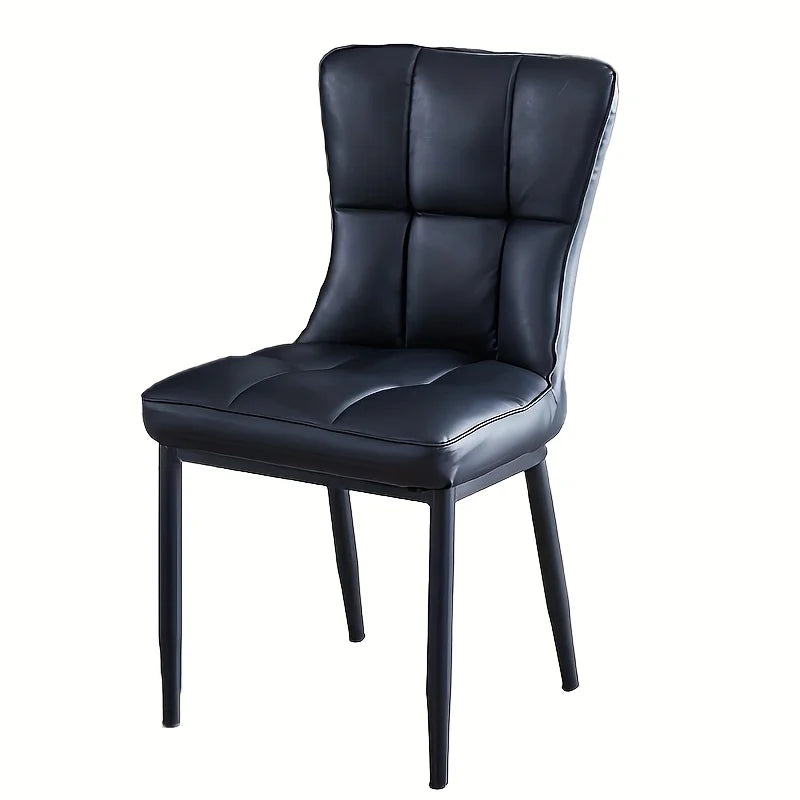 chaise salle manger moderne bleu marine motif losange métal contemporain