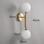 lampes murales modernes globes translucides or blanc bleu jaune gris marron minimaliste fixées mur