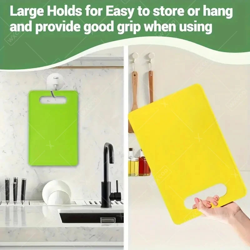 planche découper flexible antidérapante verte jaune rose moderne easy to clean