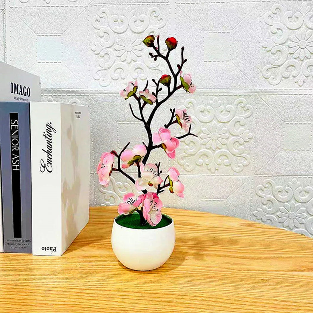 plantes artificielles fleurs vertes pot blanc intérieur décoration moderne anniversaire baby shower