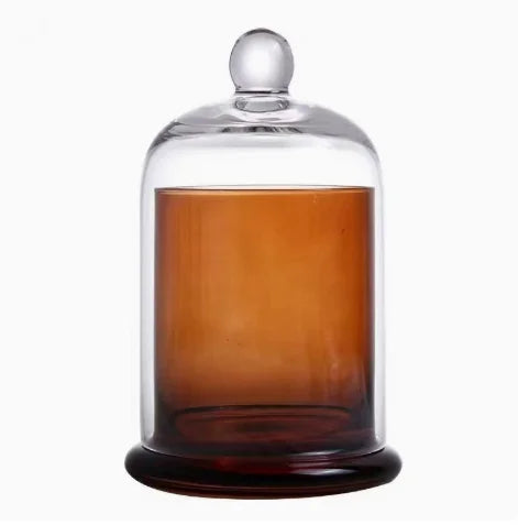 cloches verre moderne argenté violet rose vert transparentes