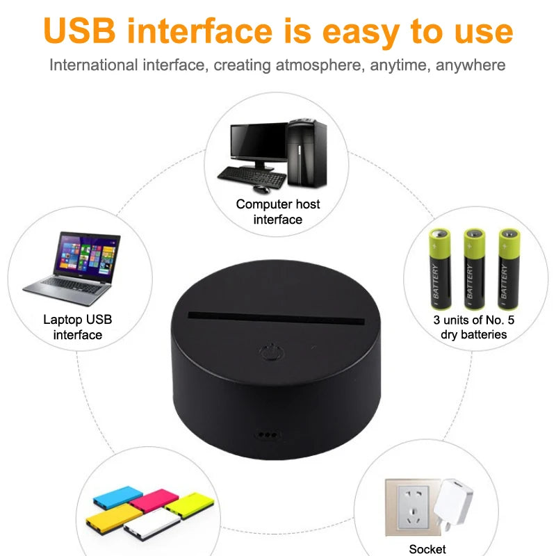 boîte lumière tactile câble usb télécommande 16 couleurs moderne noire matériau métal