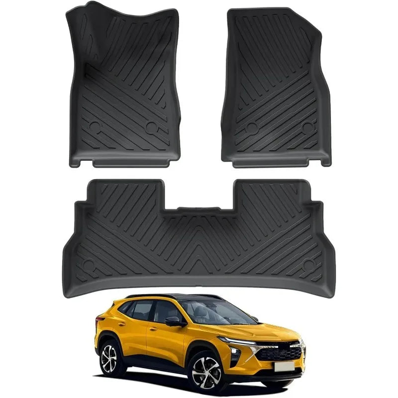 tapis sol voiture noir rayures diagonales moderne tout terrain fibre synthétique caoutchouc toutes saisons